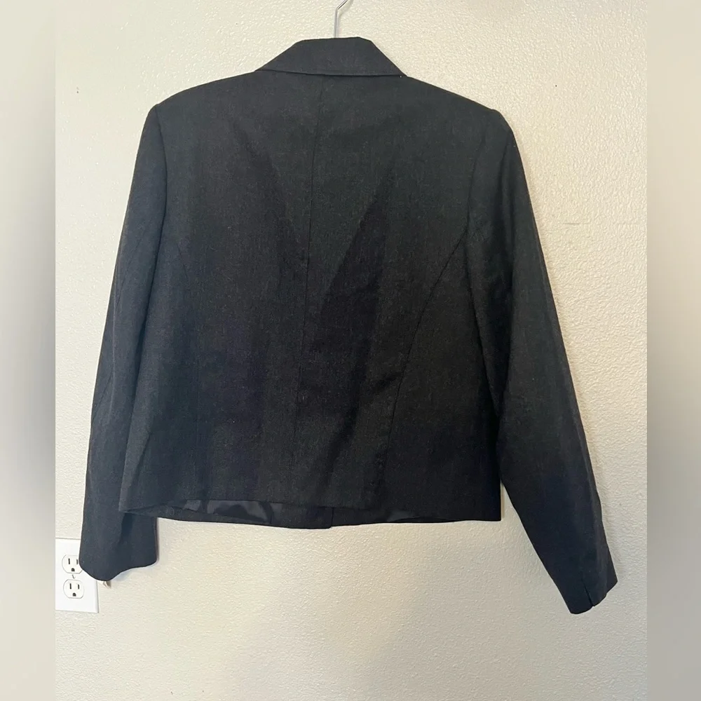 Talbots 100% wool dark grey blazer NWT vintage size 10